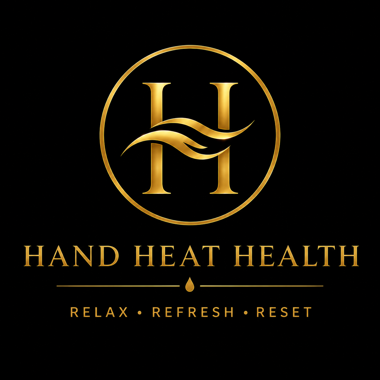 Hand Heat Health logo with the tagline Relax Refresh Reset