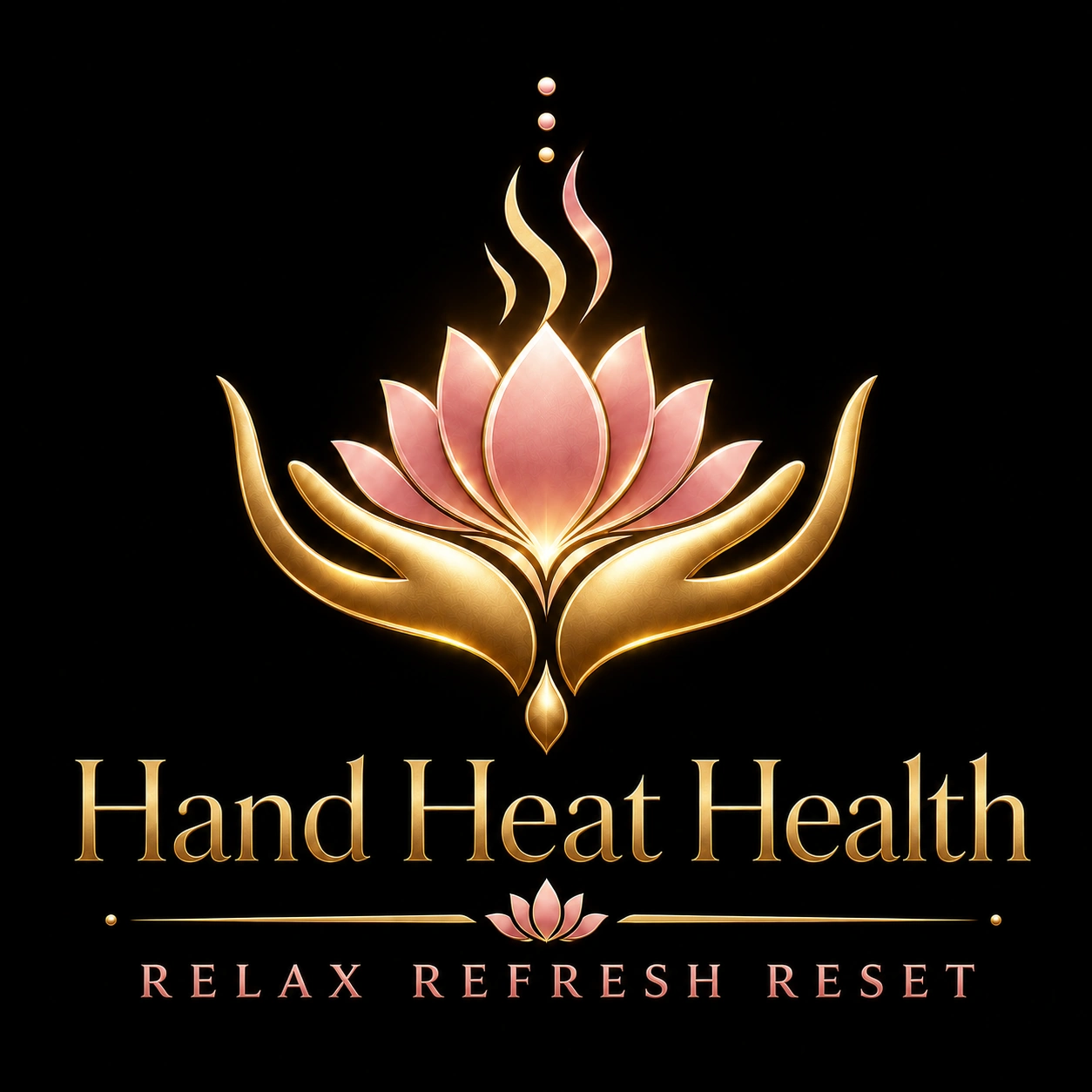 Hand Heat Health Relax Refresh Reset logo