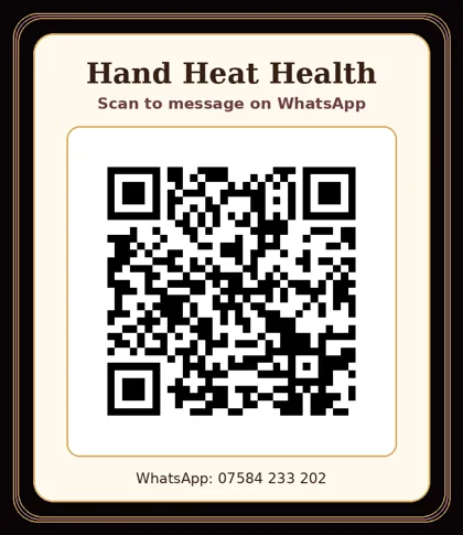 QR code to message Hand Heat Health on WhatsApp